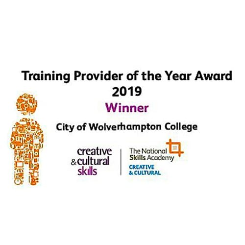 Training Provider of the Year Award Creative & Cultural Skills 2019