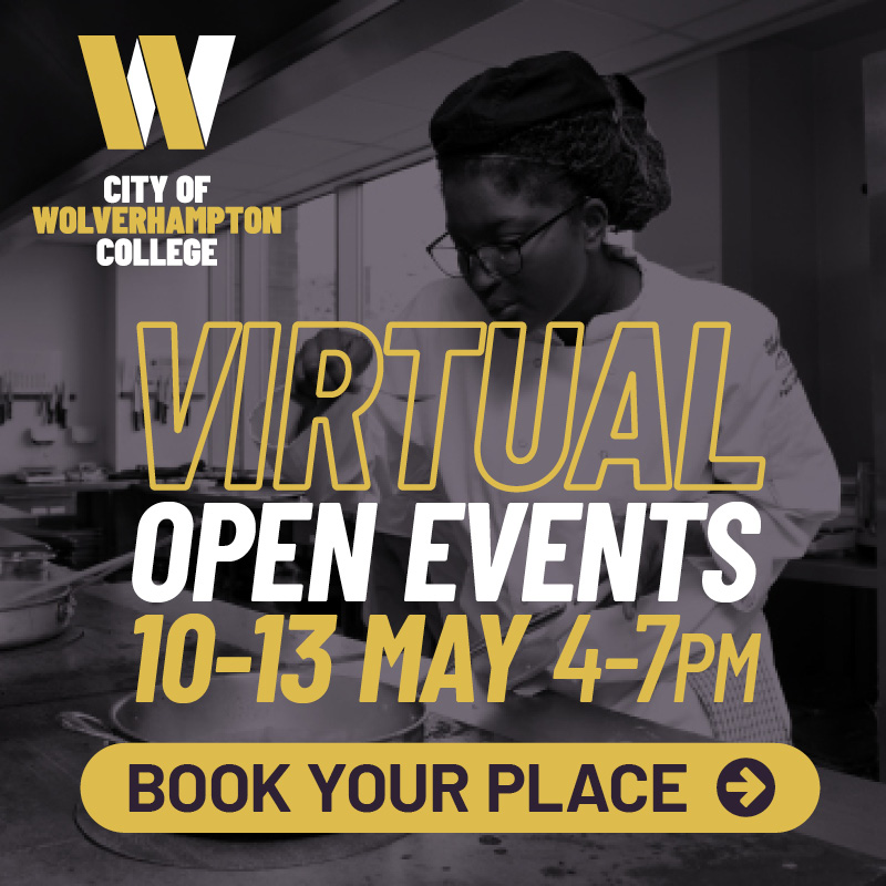 Logo advertising virtual open event 10-13 May