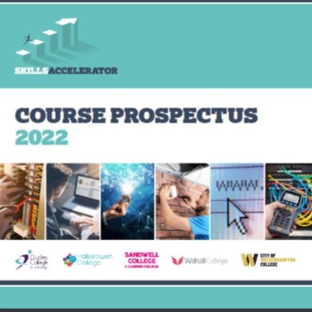 Front cover of the new Skills Accelerator course prospectus 2022
