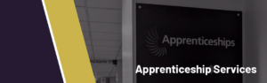 Banner with text "apprenticeship services"