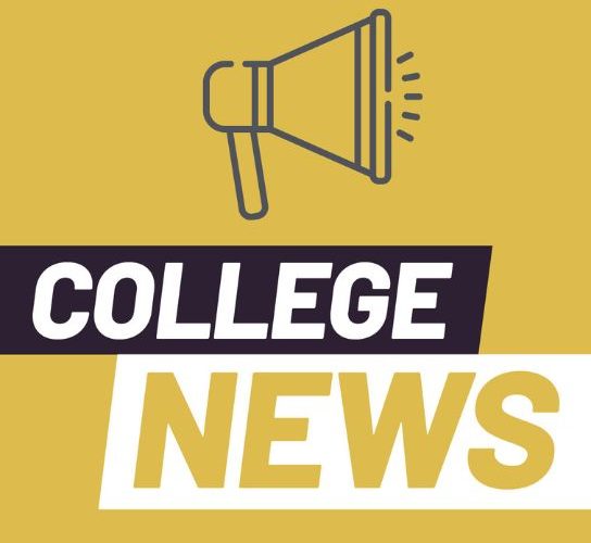 Graphic saying College News on a yellow background