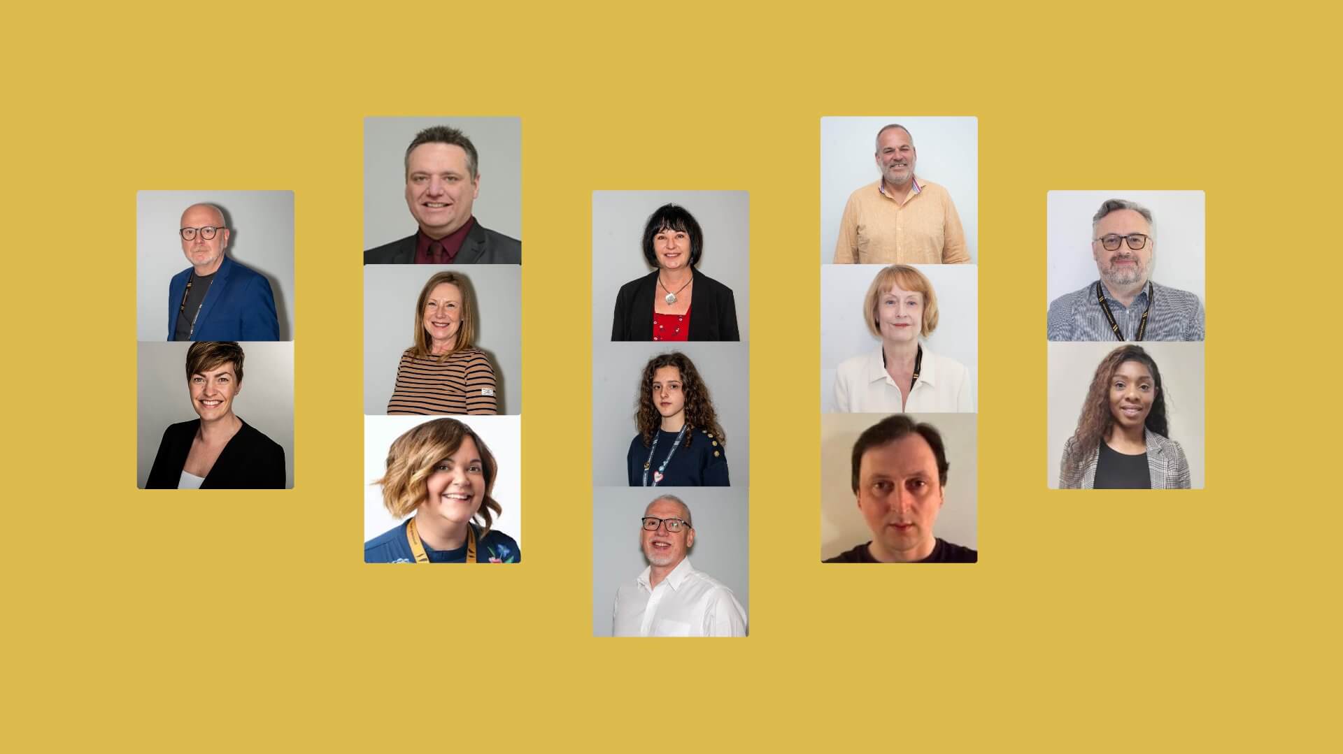 A montage of headshots of the college's current governors