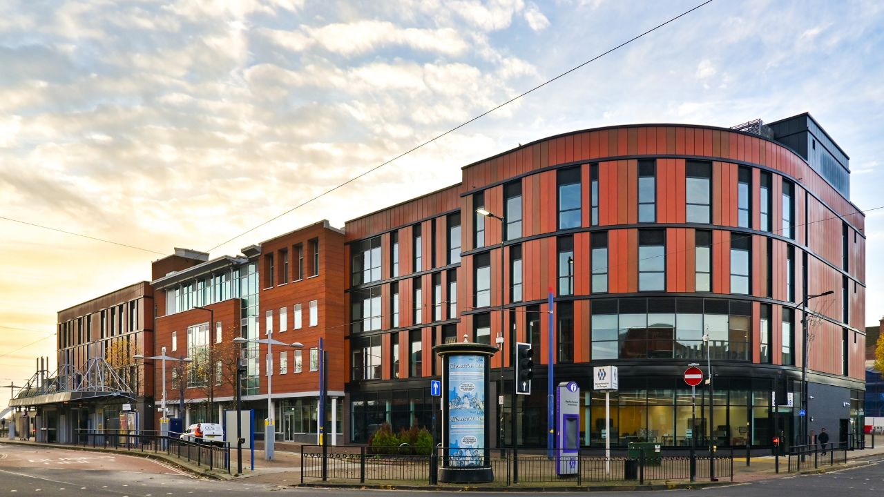 An exterior shot of the new CLQ campus